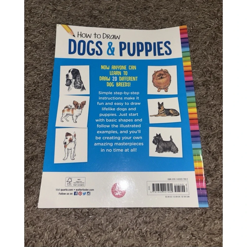 How to Draw Dogs Puppies: Step-by-step instructions for 20 differe - VERY GOOD